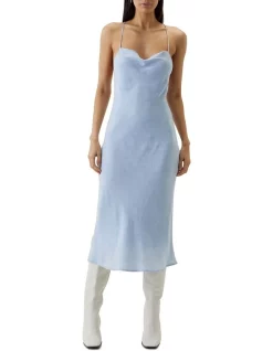 Top 10 🥰 Third Form Paisley Bias Slip 👗 Dress In Ocean Blue 😍