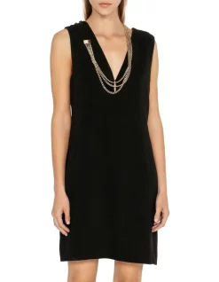 Outlet ⌛ Cue V Neck Chain 👗 Dress In Black 💯 -Cocktail-party-dresses Shop unnamed file 813