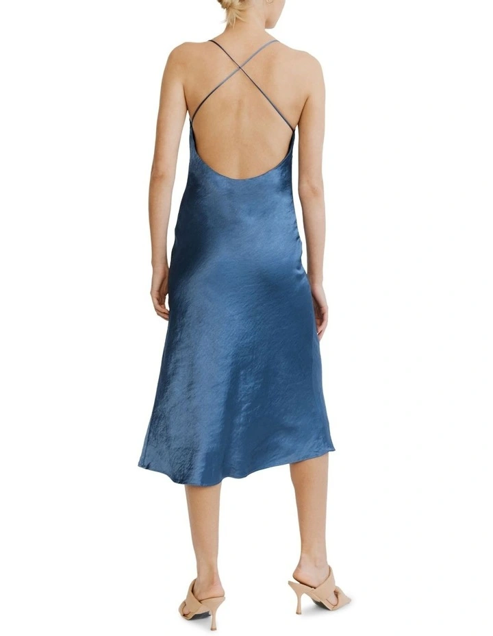 Outlet π Third Form Cross Back Cowl Bias Slip π Dress Blue π 4 Outlet π Third Form Cross Back Cowl Bias Slip π Dress Blue π - Image 2