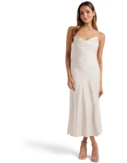 Cocktail-party-dresses Shop 33 Best deal βοΈ Forever New Petite Opal Bias Cowl Satin Midi In White π