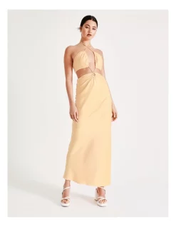 Best Pirce 🔥 Miss Shop Recycled Tie Neck Cut Out Detail Satin Maxi 👗 Dress In Fruit Punch 🎁 -Cocktail-party-dresses Shop unnamed file 970