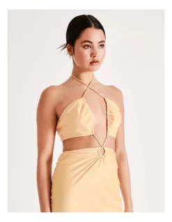 Best Pirce 🔥 Miss Shop Recycled Tie Neck Cut Out Detail Satin Maxi 👗 Dress In Fruit Punch 🎁 -Cocktail-party-dresses Shop unnamed file 971