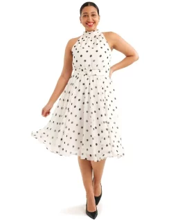 Outlet π Review Roll The Dice Midi π Dress In Ivory White π